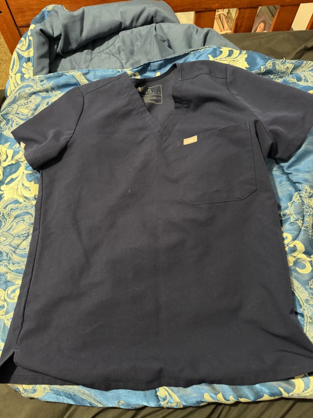 Women’s Navy V-Neck Scrub Top